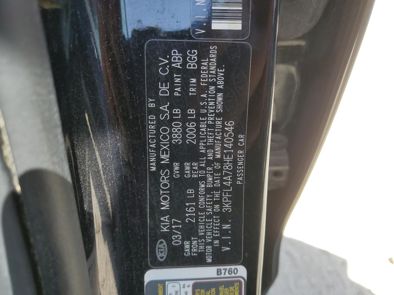 3KPFL4A78HE140546 2017 Kia Forte Lx