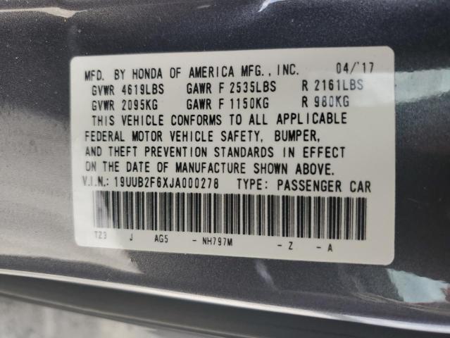 2018 ACURA TLX TECH+A - 19UUB2F6XJA000278