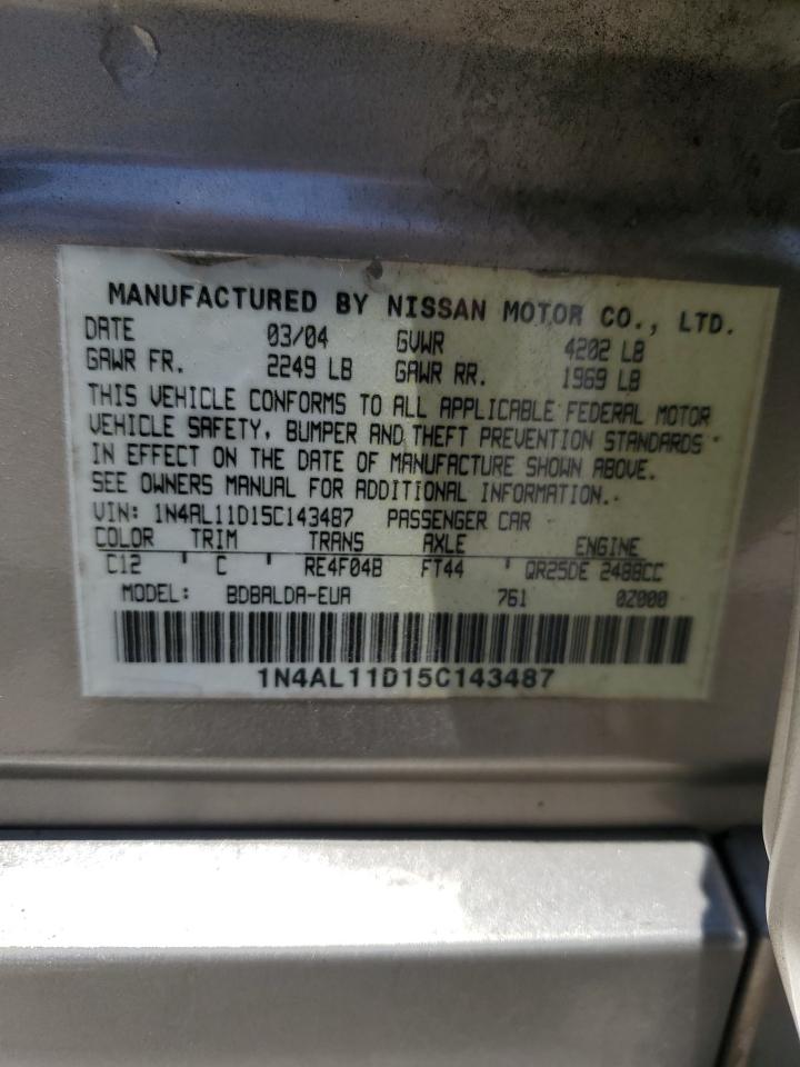 1N4AL11D15C143487 2005 Nissan Altima S