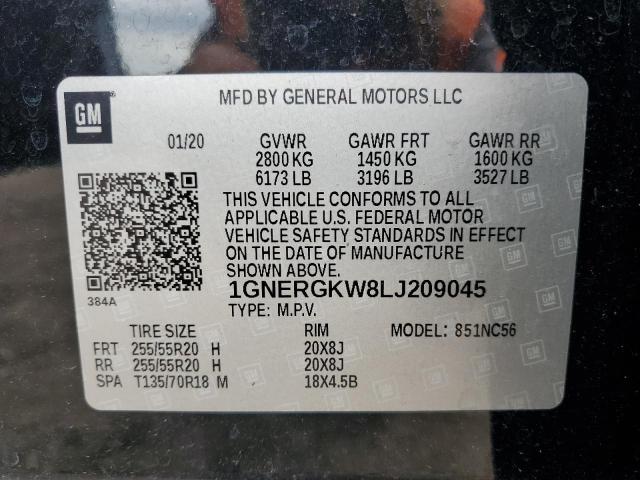 2020 CHEVROLET TRAVERSE L - 1GNERGKW8LJ209045