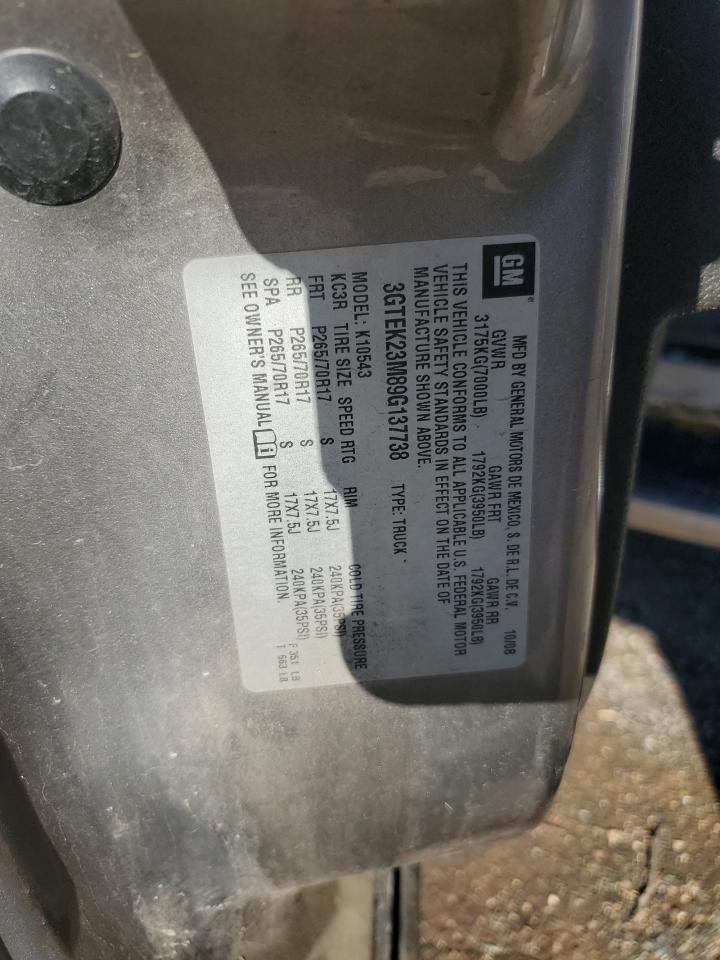 3GTEK23M89G137738 2009 GMC Sierra K1500 Sle