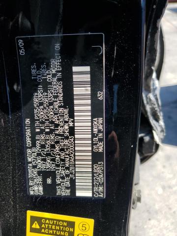 2010 Lexus Rx 450 VIN: JTJZB1BA6A2000343 Lot: 62734224