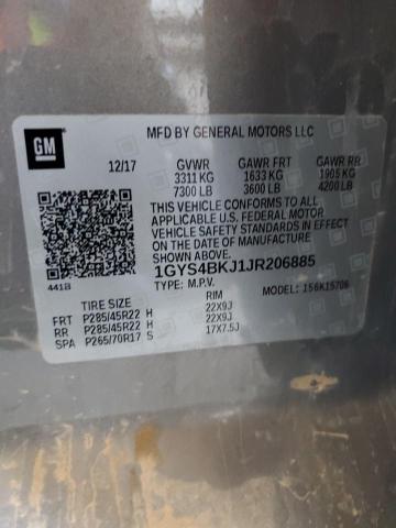 2018 CADILLAC ESCALADE L - 1GYS4BKJ1JR206885