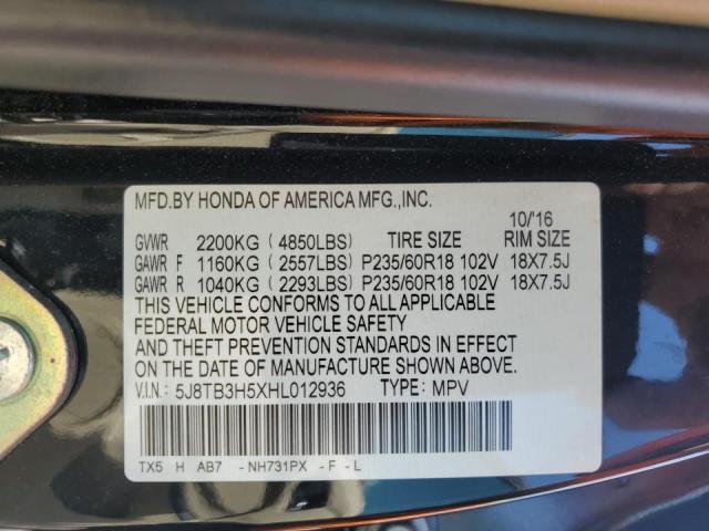 2017 ACURA RDX TECHNO - 5J8TB3H5XHL012936