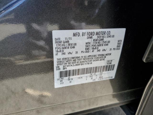 2015 FORD EDGE SEL - 2FMTK3J85FBC17818