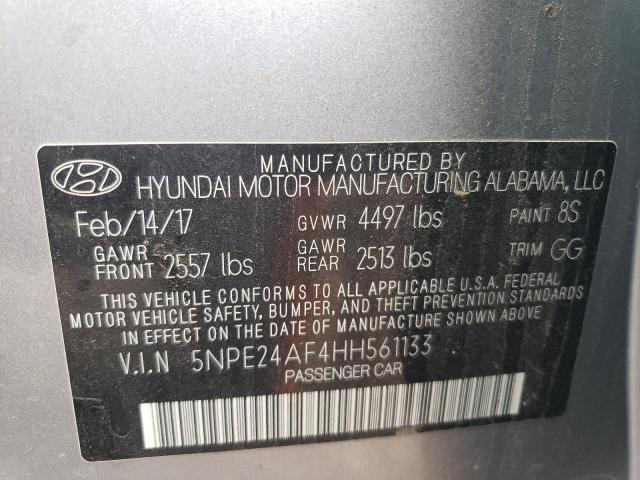 VIN 5NPE24AF4HH561133 2017 HYUNDAI SONATA no.12