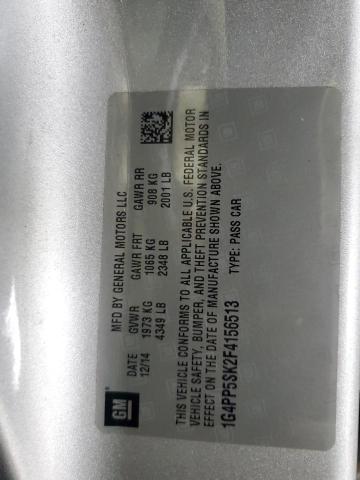 2015 BUICK VERANO PRE 1G4PP5SK2F4156513