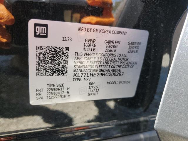 2024 Chevrolet Trax 1Lt VIN: KL77LHE29RC200267 Lot: 63318634