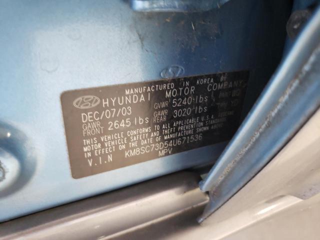 2004 Hyundai Santa Fe Gls VIN: KM8SC73D54U671536 Lot: 61468404