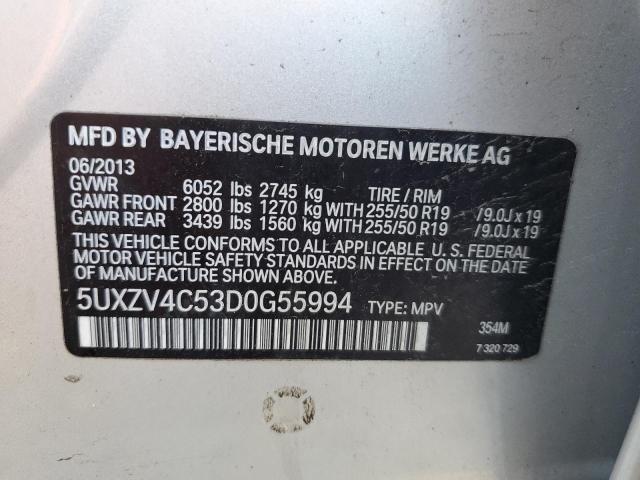 VIN 5UXZV4C53D0G55994 2013 BMW X5, Xdrive35I no.14