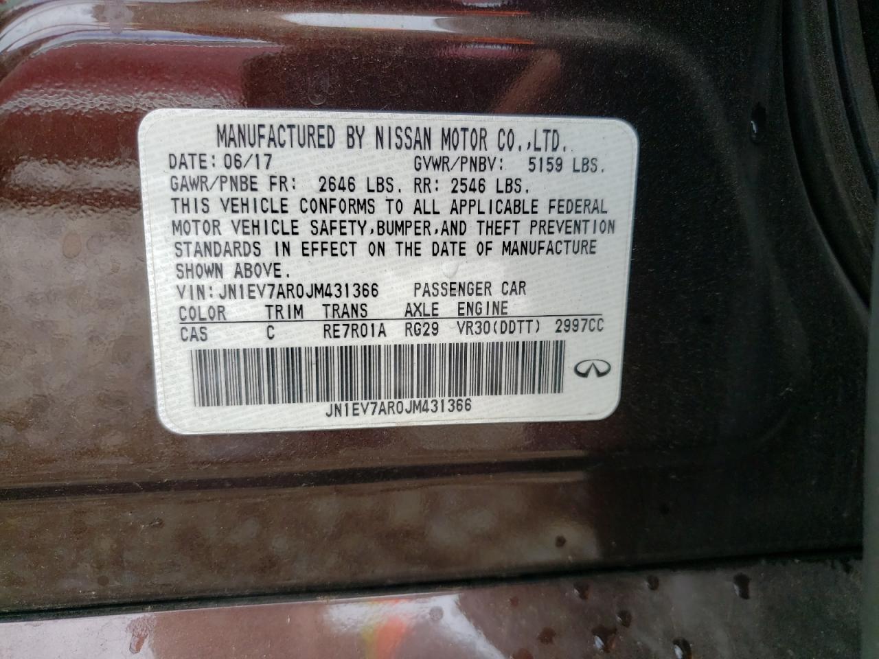 JN1EV7AR0JM431366 2018 Infiniti Q50 Luxe