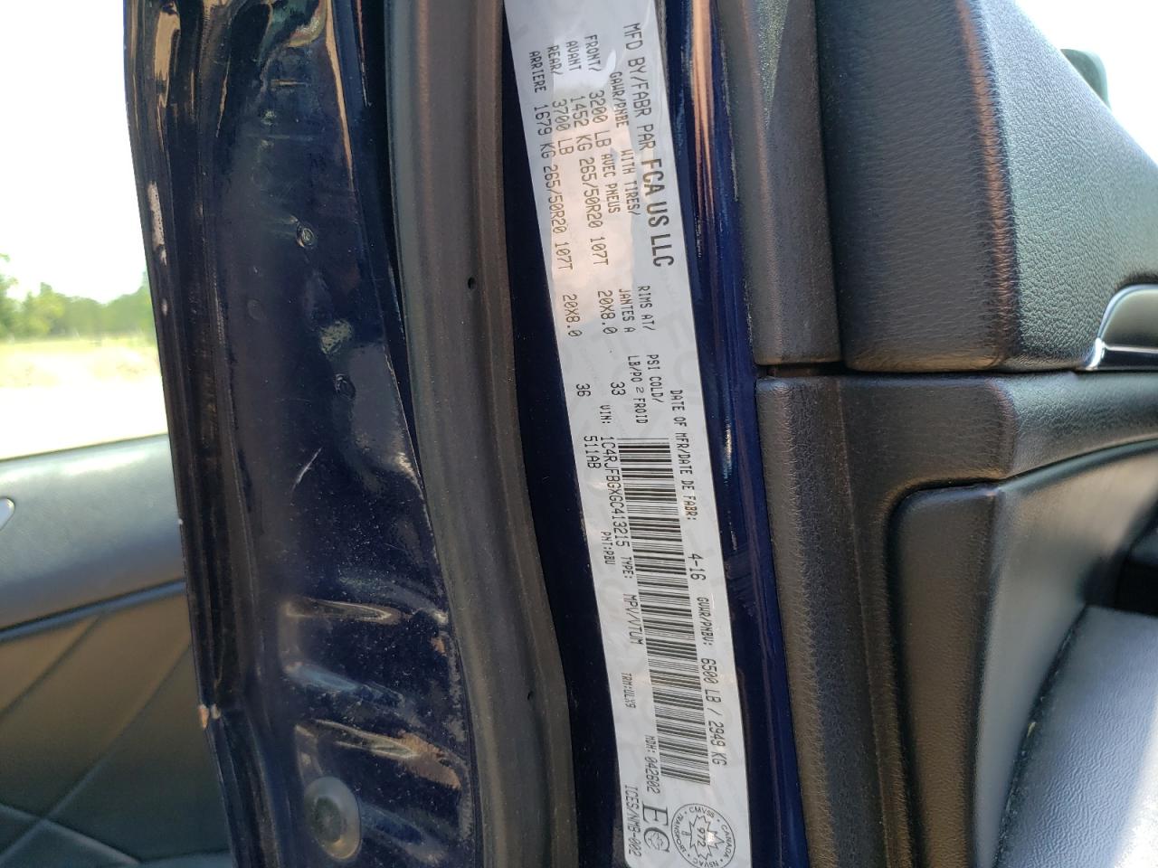 1C4RJFBGXGC413215 2016 Jeep Grand Cherokee Limited