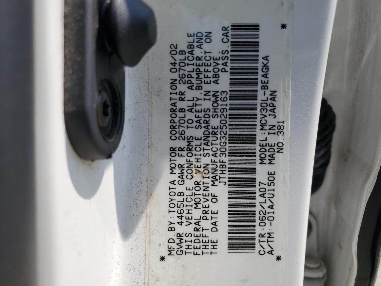 JTHBF30G325029163 2002 Lexus Es 300