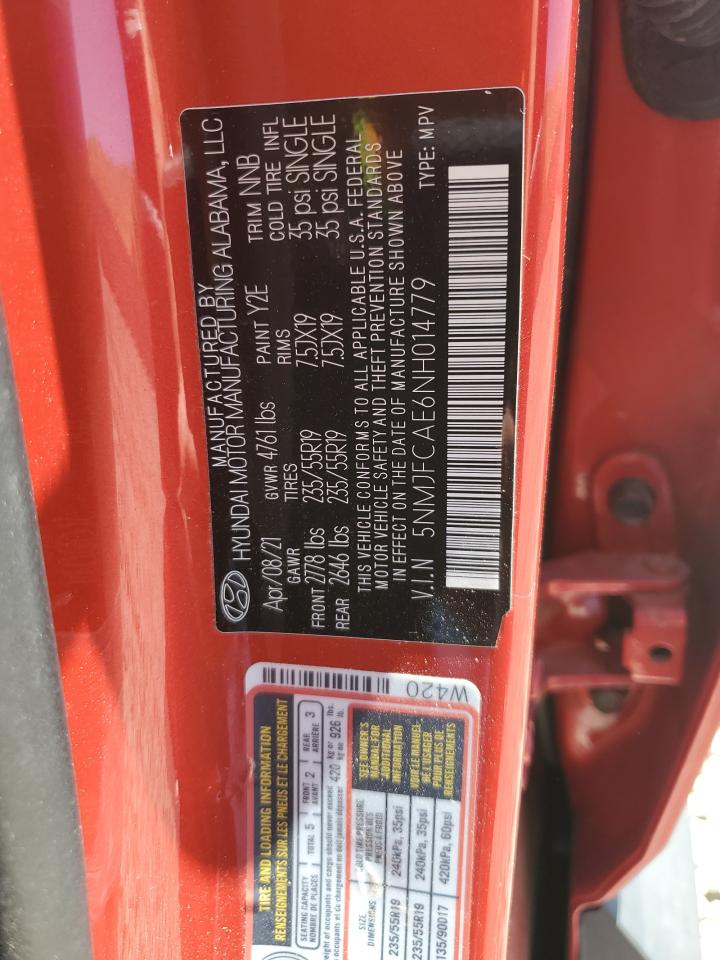 5NMJFCAE6NH014779 2022 Hyundai Tucson Sel