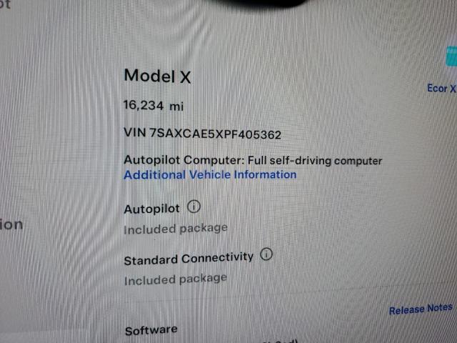 VIN 7SAXCAE5XPF405362 2023 Tesla MODEL X no.9