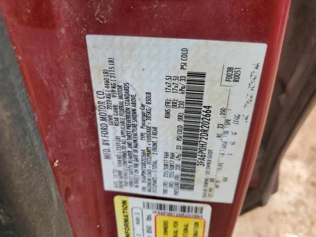 VIN 3FA6P0H72DR202664 2013 Ford Fusion, SE no.12