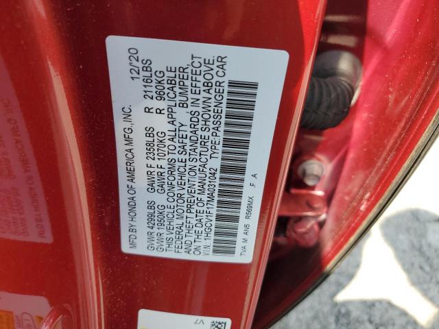 2021 HONDA ACCORD LX 1HGCV1F17MA031042  65246894