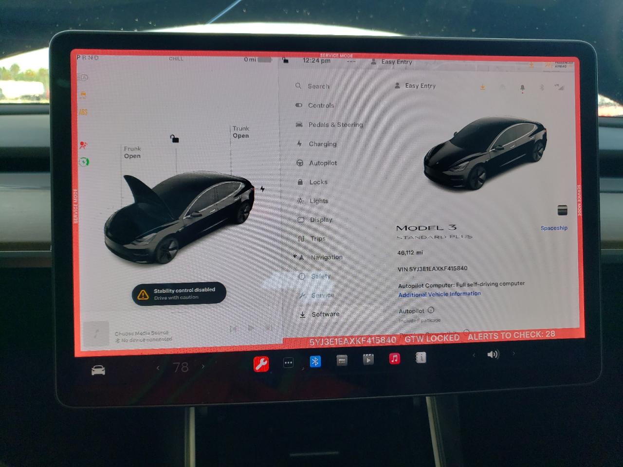 5YJ3E1EAXKF415840 2019 Tesla Model 3