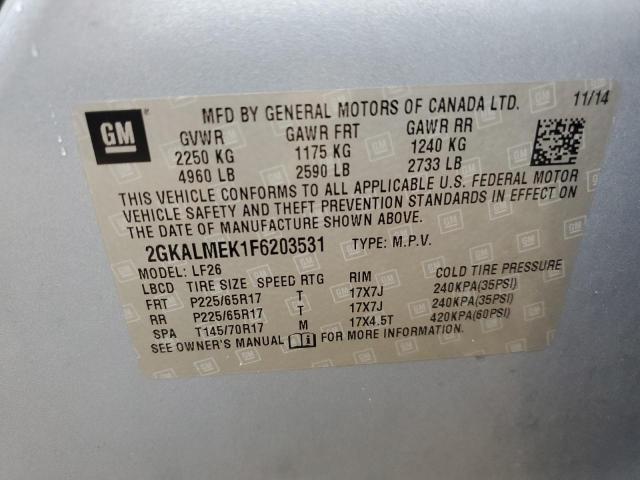 2015 GMC TERRAIN SL - 2GKALMEK1F6203531