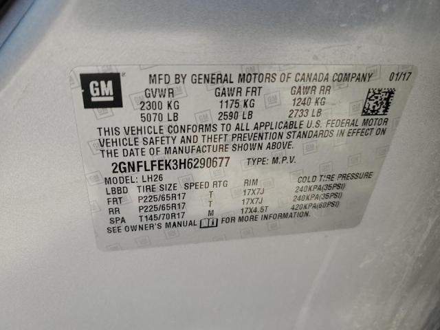 2017 CHEVROLET EQUINOX LT - 2GNFLFEK3H6290677