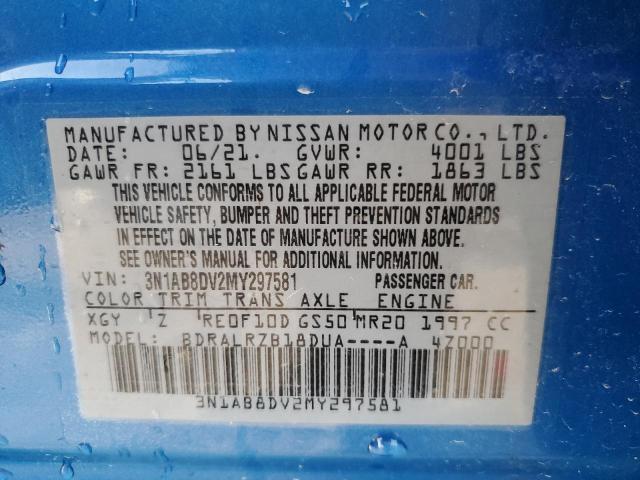 2021 NISSAN SENTRA SR - 3N1AB8DV2MY297581