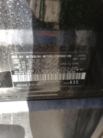 2022 Mitsubishi Outlander Es VIN: JA4J4TA85NZ075448 Lot: 61688154