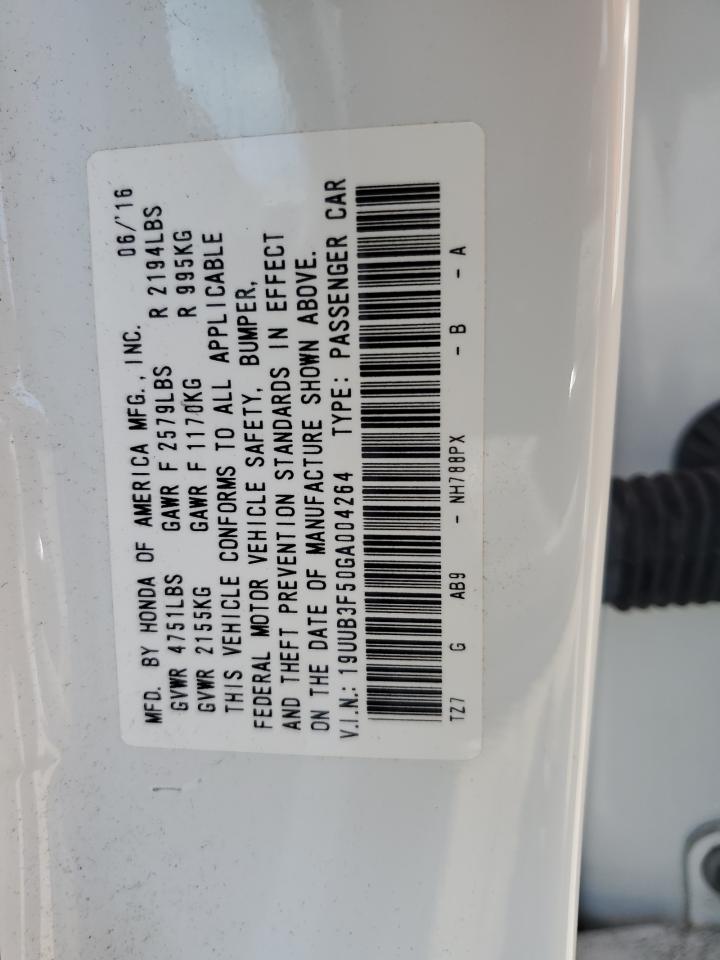 19UUB3F50GA004264 2016 Acura Tlx Tech