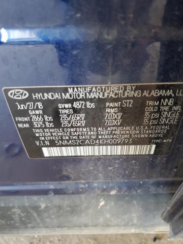 2019 HYUNDAI SANTA FE S 5NMS2CAD4KH009793  65128074