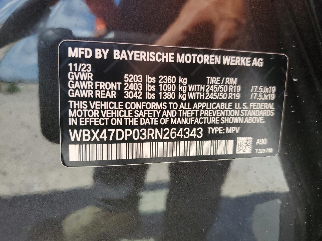 WBX47DP03RN264343 2024 BMW X3 Sdrive30I