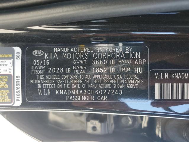 2017 Kia Rio Lx VIN: KNADM4A30H6027243 Lot: 61960284