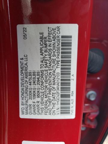 2022 HONDA ACCORD SPO - 1HGCV2F34NA012103