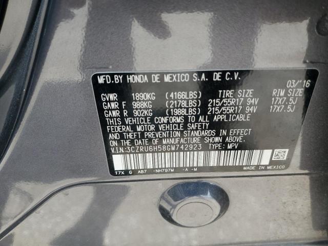 2016 HONDA HR-V EX - 3CZRU6H58GM742923