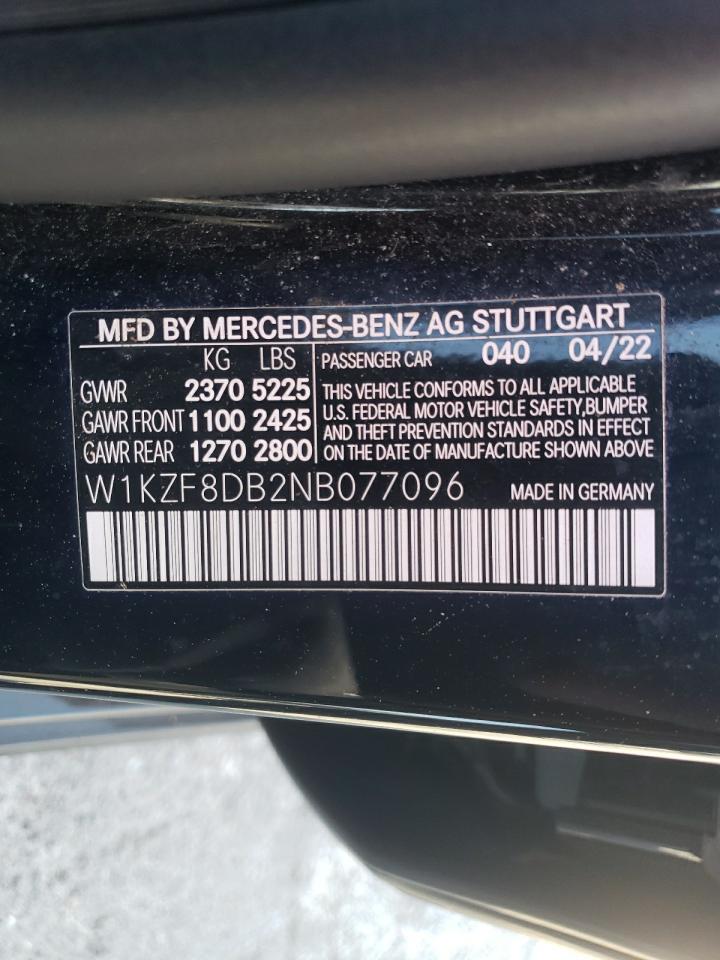 W1KZF8DB2NB077096 2022 Mercedes-Benz E 350