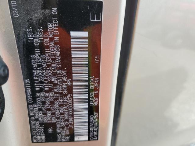 2010 Lexus Gx 460 VIN: JTJBM7FXXA5008375 Lot: 61723764