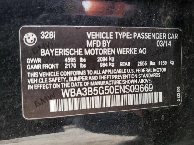 VIN WBA3B5G50ENS09669 2014 BMW 3 Series, 328 Xi Sulev no.12