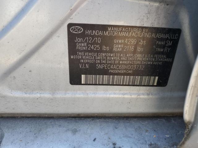 2011 Hyundai Sonata Se VIN: 5NPEC4AC6BH003732 Lot: 61071784