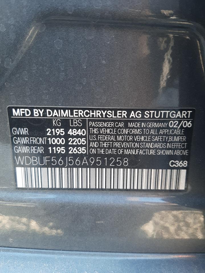WDBUF56J56A951258 2006 Mercedes-Benz E 350