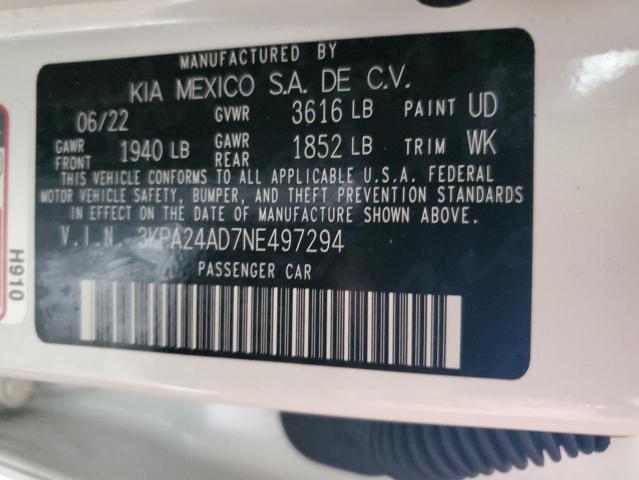 2022 KIA RIO LX - 3KPA24AD7NE497294