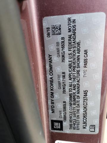 2019 CHEVROLET SPARK 1LT - KL8CD6SA0KC737445
