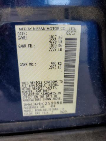 2017 NISSAN ALTIMA 2.5 - 1N4AL3AP1HC259086