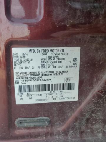 2015 FORD F150 SUPER - 1FTEW1EGXFFA22576