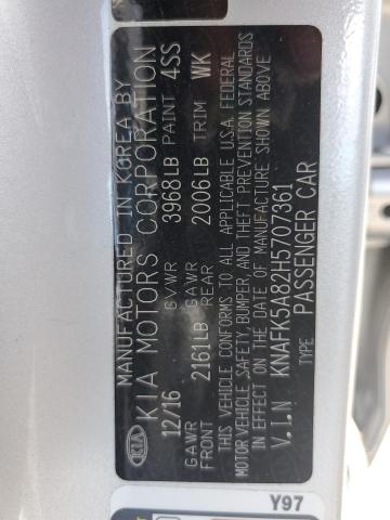 2017 Kia Forte Lx VIN: KNAFK5A82H5707361 Lot: 61598624