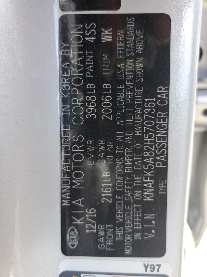 KNAFK5A82H5707361 2017 Kia Forte Lx