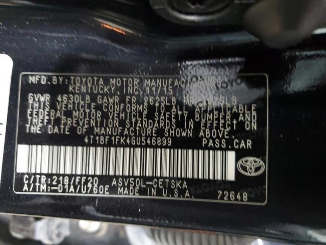 VIN 4T1BF1FK4GU546899 2016 Toyota Camry, LE no.12