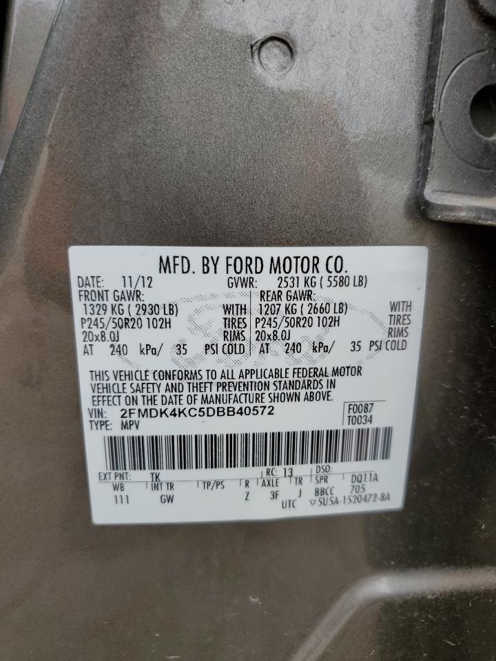 2FMDK4KC5DBB40572 2013 Ford Edge Limited