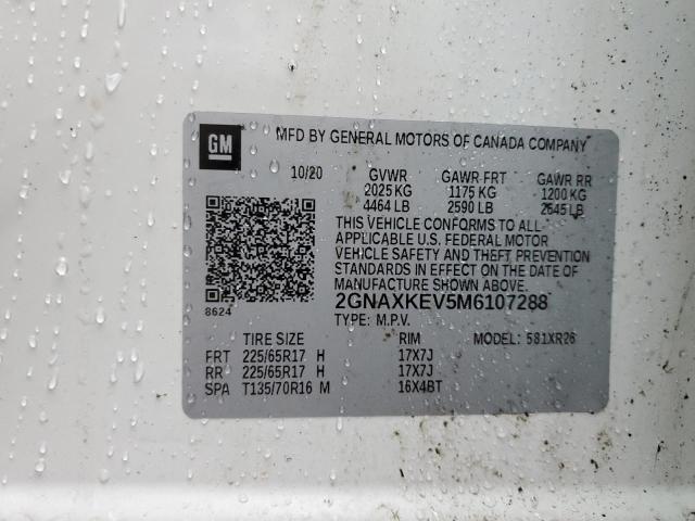 2021 CHEVROLET EQUINOX - 2GNAXKEV5M6107288