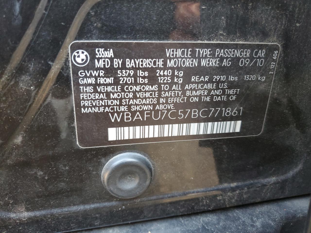 WBAFU7C57BC771861 2011 BMW 535 Xi