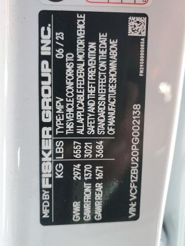 VIN VCF1ZBU20PG002138 2023 Fisker Ocean, Ocean One no.12