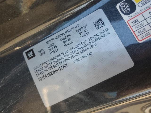 2017 CHEVROLET CAMARO LS - 1G1FA1RX2H0172757