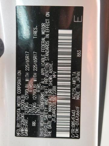 2021 LEXUS CRF JTJDARDZ0L5012388